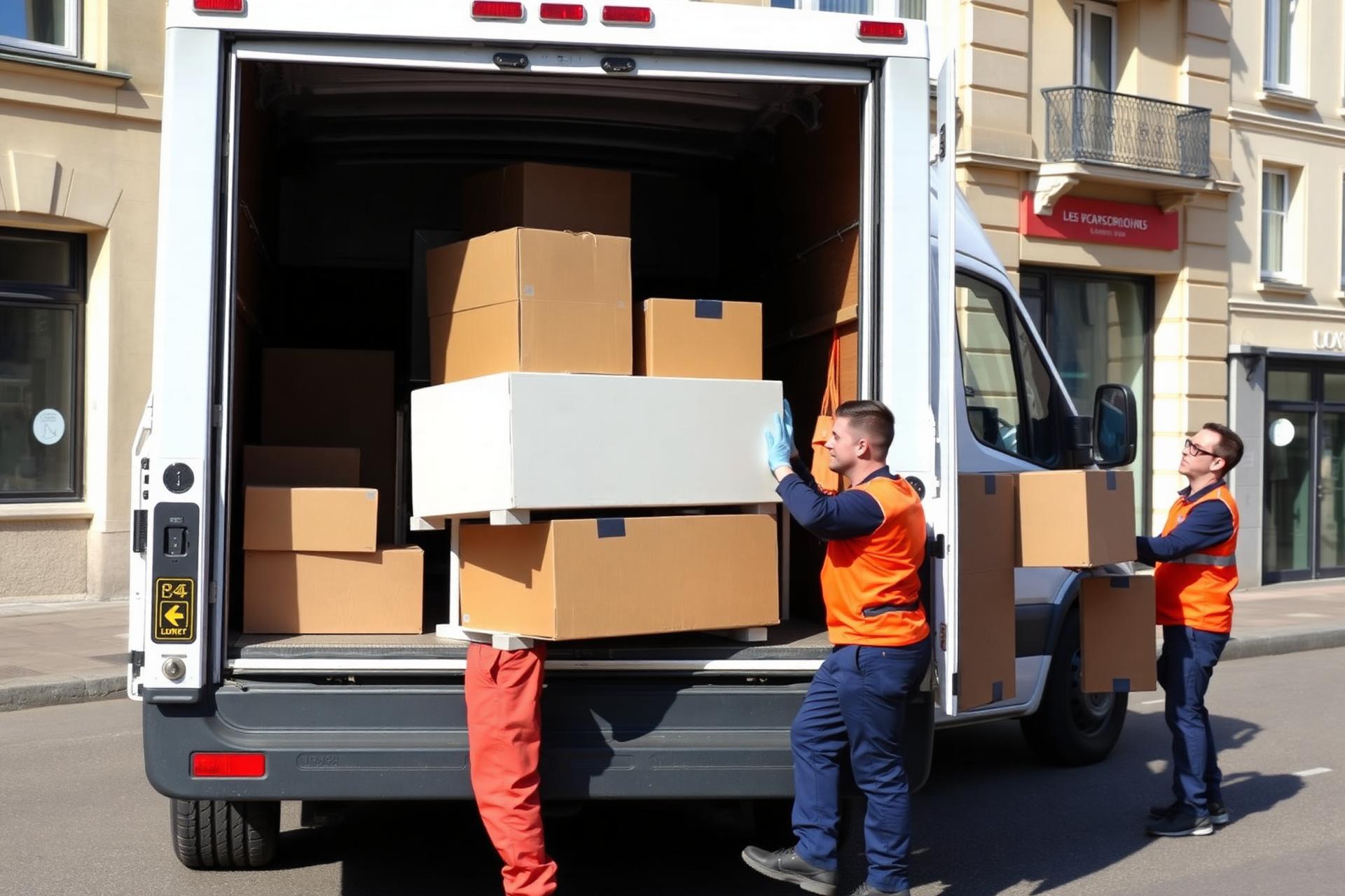Team von Entrümpelung Express Berlin lädt Transporter